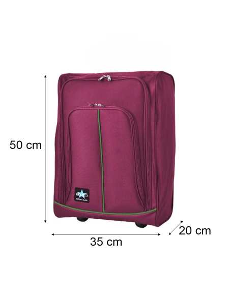 Trolley Bagaglio a Mano ENRICO COVERI 50x35x20 cm Cabina Morbida Ruote