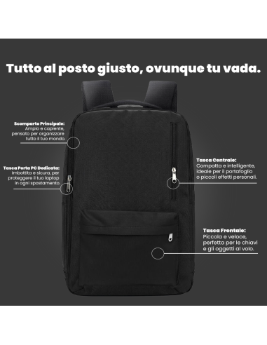 Zaino Porta PC 46x33x17 cm da Viaggio Zaino...