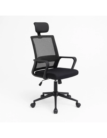 Sedia Ufficio Ergonomica ATLANTA con Poggiatesta Regolabile e Ruote 360°