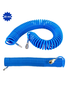 Tubo Flessibile Aria Compressa 20 Metri Raccordo Rapido...