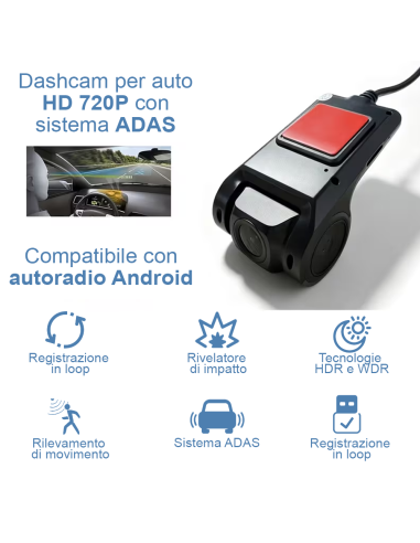 Dash Cam Auto 4K Telecamera per Auto ADAS...