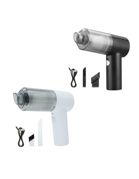 2pz Aspirapolvere portatile 111723 con luce led a batterie per auto casa