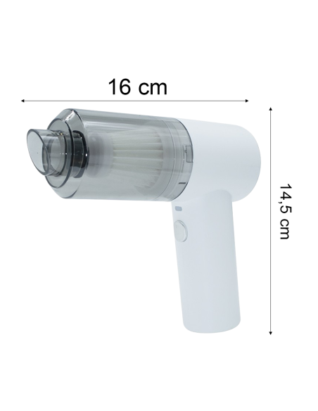 2pz Aspirapolvere portatile 111723 con luce led a batterie per auto casa