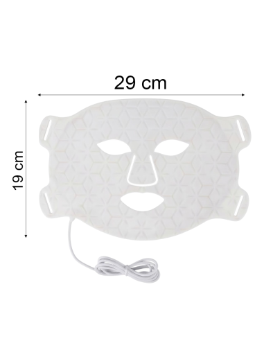 Maschera 7 LED Viso Fototerapia con Timer...