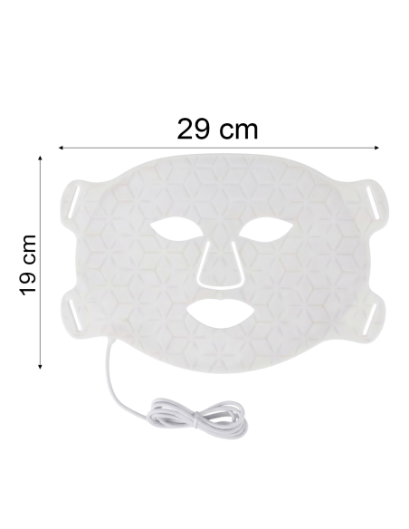 Maschera 7 LED Viso Fototerapia con Timer Riutilizzabile
