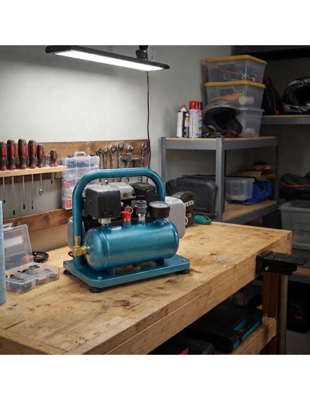 Compressore Aria Portatile 3L 8 Bar Brushless Compatibile Batteria Makita 18V