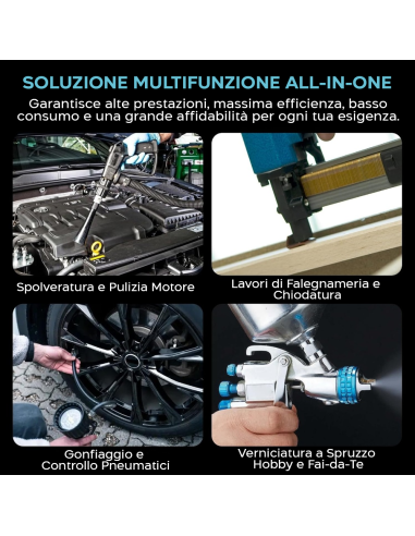 Compressore Aria Portatile 3L 8 Bar Brushless...