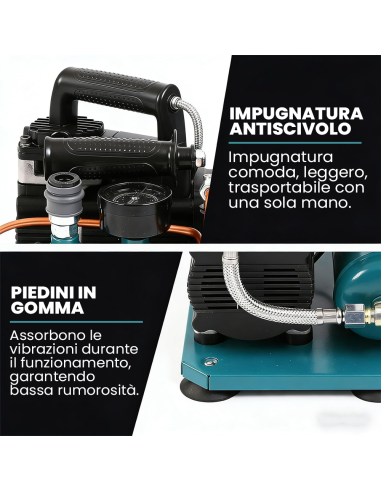 Compressore Aria Portatile 1,5L Brushless 18V...