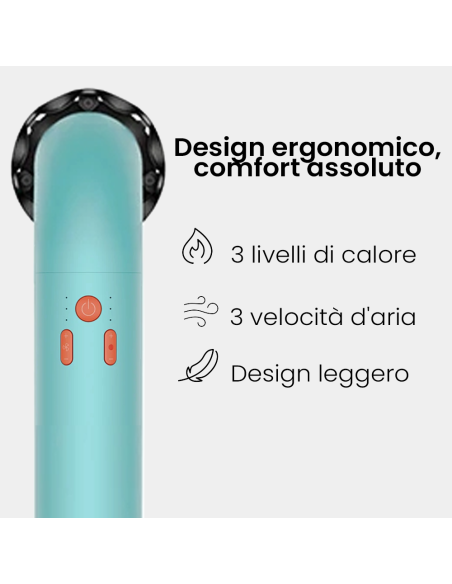 Asciugacapelli Professionale R-Shape HairSonic Phon Digitale Ultraleggero