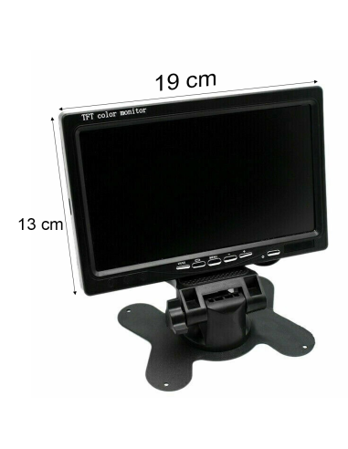 Monitor LCD 7 Pollici 2 ingressi RCA DVD...