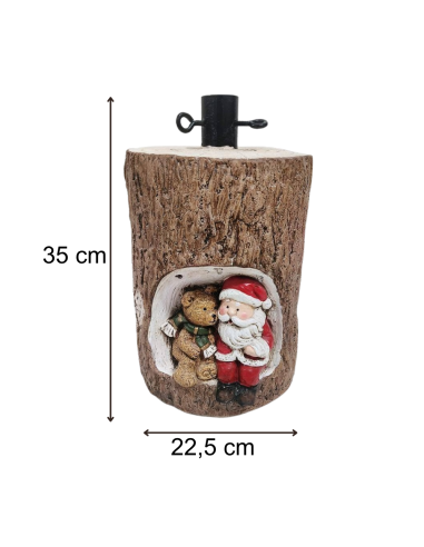 Base Albero Natale Tronco 35 cm con Babbo...