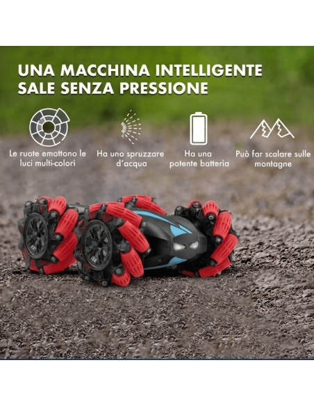 Auto Telecomandata 2.4GHz Stunt Auto 219109 Rotazione Acrobatica e Getto d'Acqua