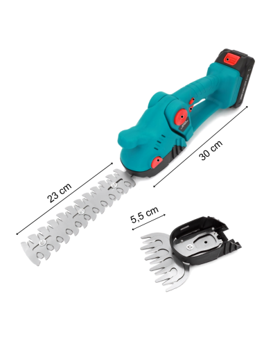Forbice Cesoia Tagliasiepi a Batteria 2 in 1...