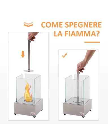 Biocamino da Tavolo 0.4 lt Bioetanolo...