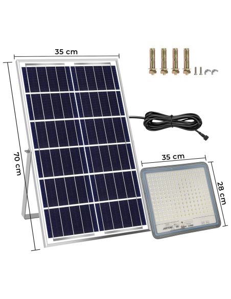 Faro LED Lampada Pannello Solare 8000W Crepuscolare con Telecomando IP66