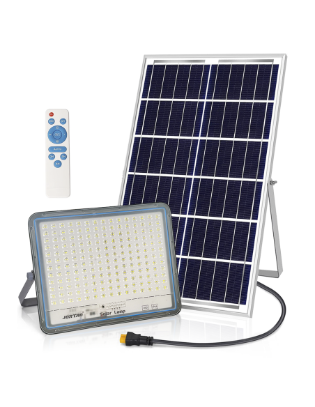 Faro LED Lampada Pannello Solare 8000W Crepuscolare con Telecomando IP66