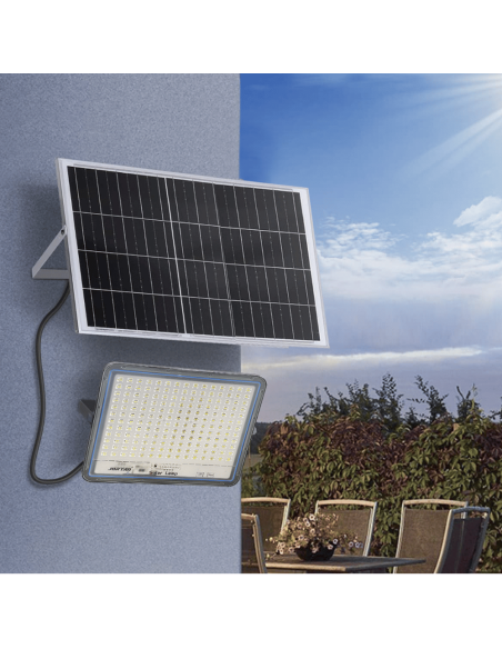 Faro LED Lampada Pannello Solare 8000W Crepuscolare con Telecomando IP66