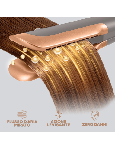 Piastra Capelli 2in1 Aria Calda 1600W 33 cm...