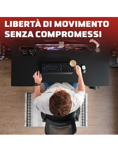 Scrivania Gaming Ergonomica 100x60x73H cm...