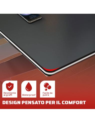 Scrivania Gaming Ergonomica 100x60x73H cm...
