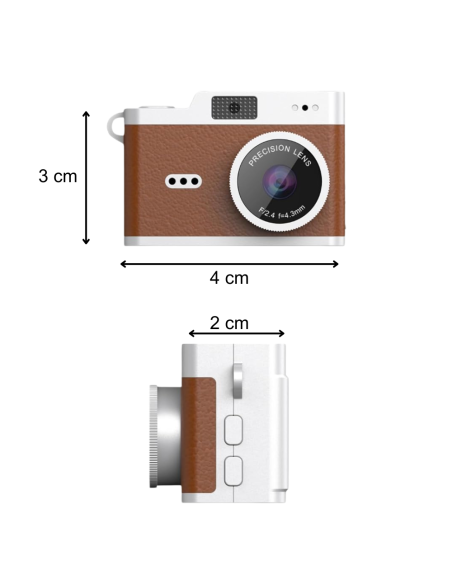 Mini Fotocamera Indossabile Portatile 1080P Schermo IPS 0.98 Flash LED