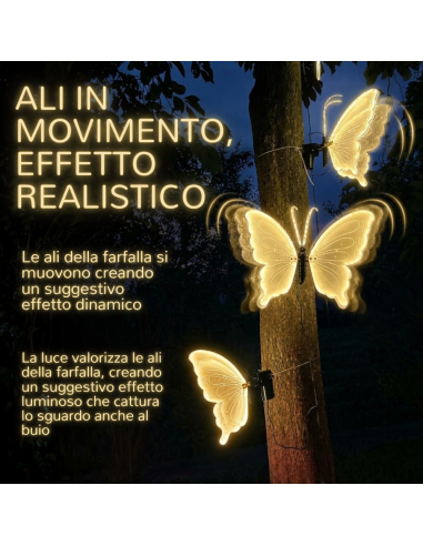 Lampada Farfalla LED Ali in Movimento 46x41 cm...