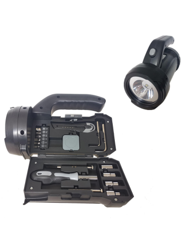 Torcia LED Emergenza con Kit Attrezzi Integrato...