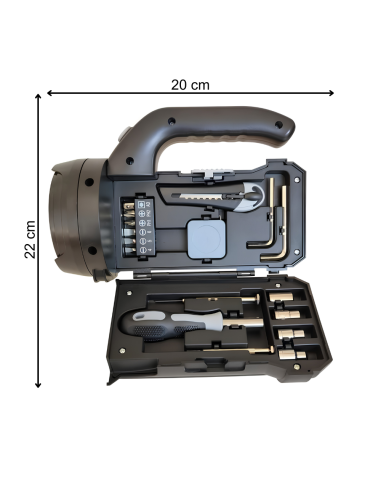 Torcia LED Emergenza con Kit Attrezzi Integrato...