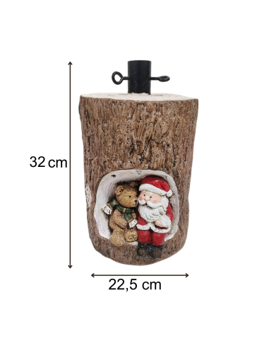 Base Albero Natale Tronco 32 cm con Babbo...