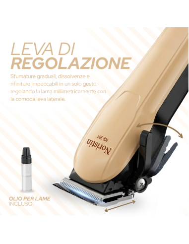 Tagliacapelli Professionale Noristin NS-301 con...