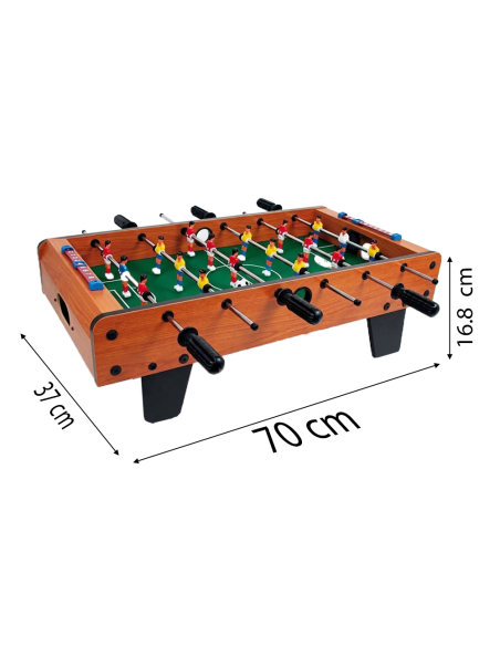 Calcio Balilla da Tavolo Compatto 70x37 cm Biliardino Salvaspazio con Aste