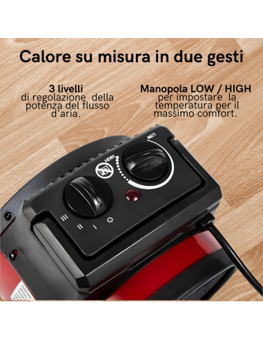 Riscaldatore Elettrico 2500 W con Ventilatore...