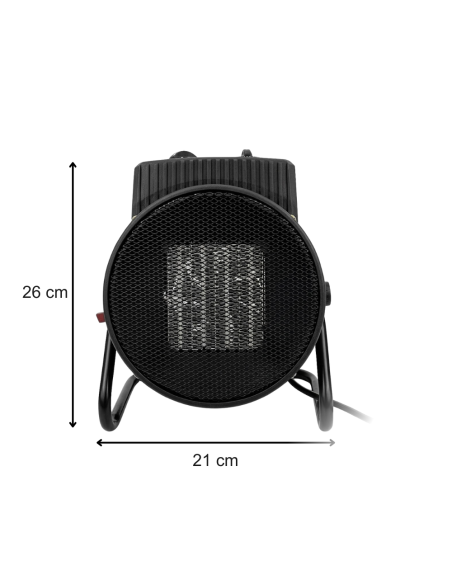 Riscaldatore Elettrico 2500 W con Ventilatore Industriale