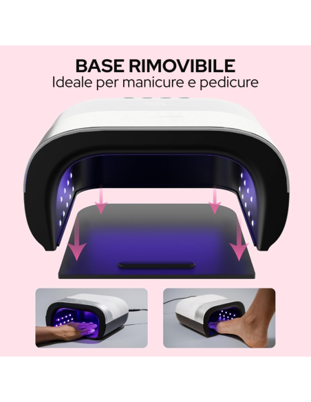Lampada Unghie SUN3X UV LED 48W con Display LCD e Base Rimovibile