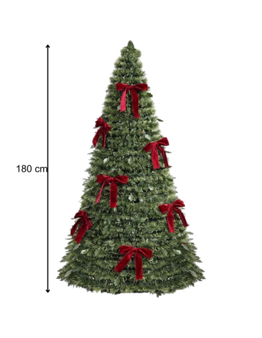 Albero di Natale Pieghevole slim Pop-Up 180H cm...