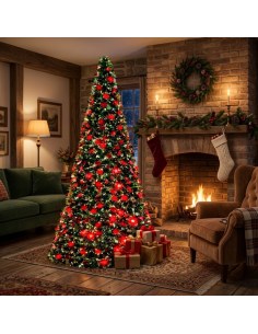 Albero di Natale Pieghevole slim Pop-Up 180H cm Luci e... 2