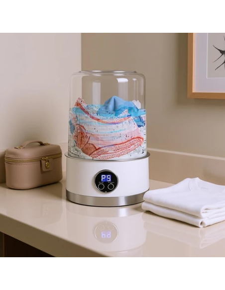 Mini Lavatrice 1L Portatile IGIENICA Wireless Ricaricabile per Viaggi e Camper