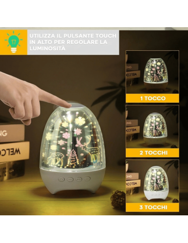 Lampada Touch Portatile con Speaker...