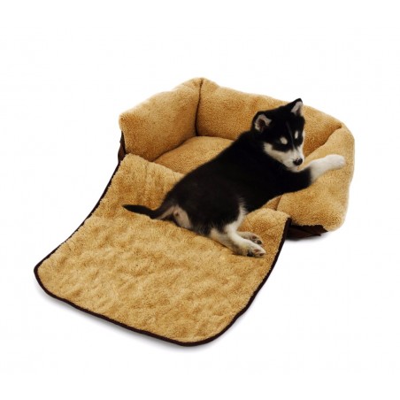 Poltroncina allungabile cani doppia funzione cuccia morbida 82*46*18