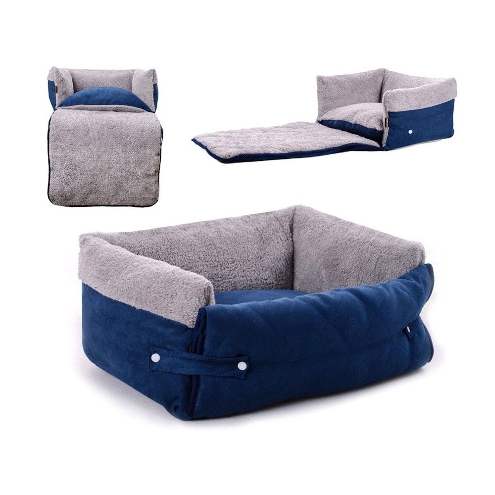 Poltroncina allungabile cani doppia funzione cuccia morbida 82*46*18