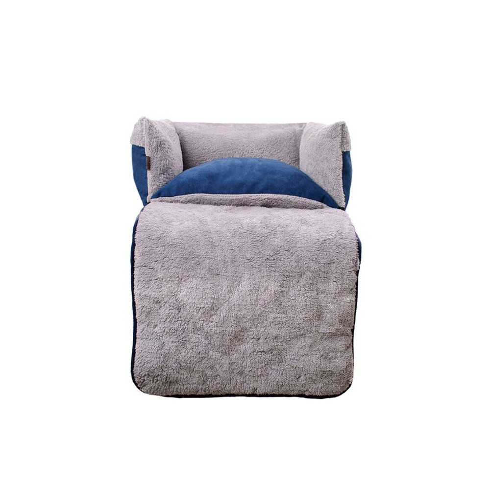 Poltroncina allungabile cani doppia funzione cuccia morbida 82*46*18