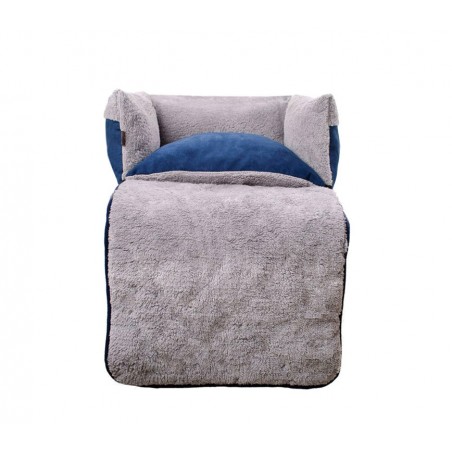 Poltroncina allungabile cani doppia funzione cuccia morbida 82*46*18