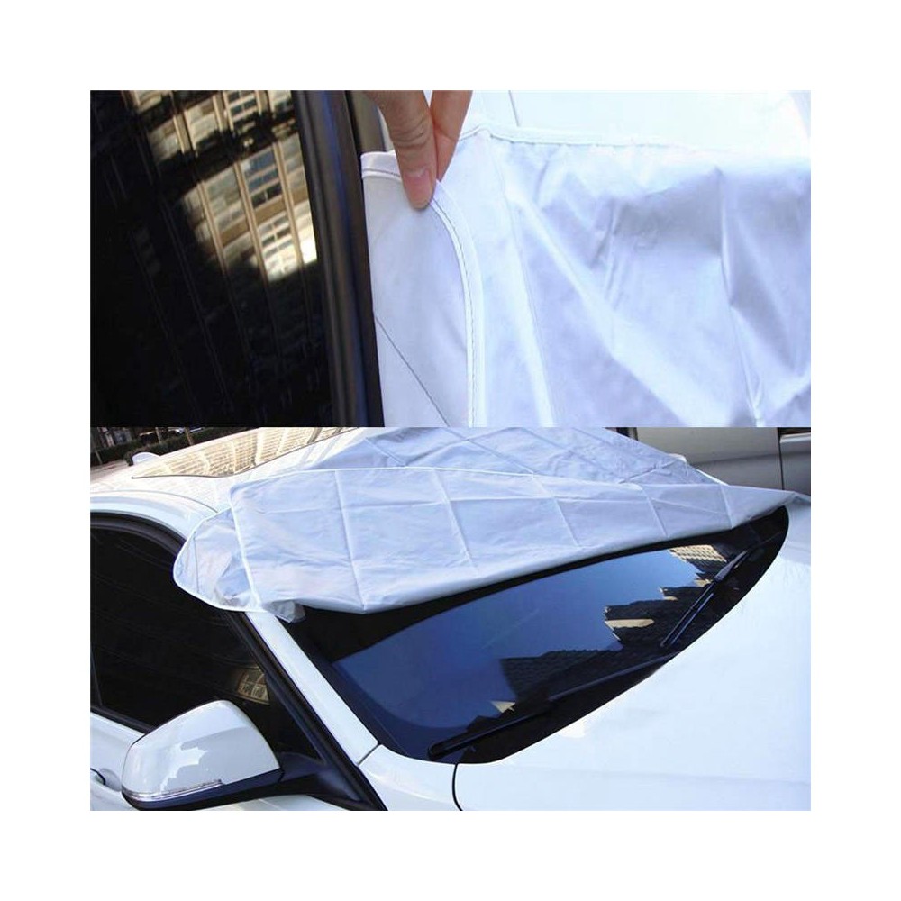 2269 Telo copriparabrezza grigio con laccetti per il fissaggio anti neve o sole