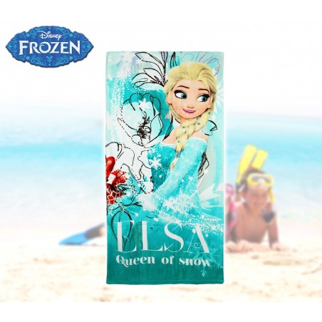 WD16937 Telo mare principessa Elsa Frozen 140 x 70 cm 100% cotone 