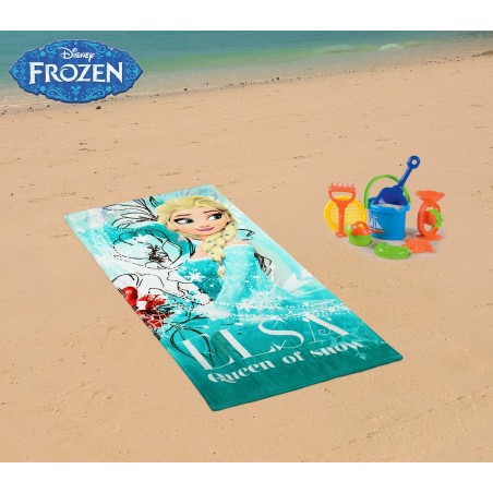 WD16937 Telo mare principessa Elsa Frozen 140 x 70 cm 100% cotone 