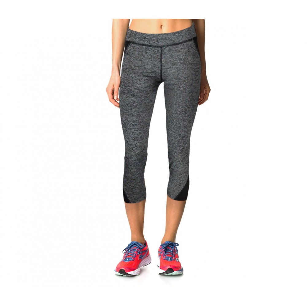 H722 Leggings donna sportivo al polpaccio tessuto tecnico palestra e corsa