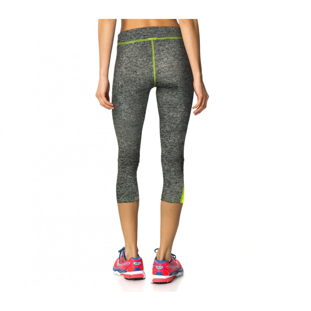 H722 Leggings donna sportivo al polpaccio tessuto tecnico palestra e corsa