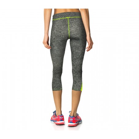 H722 Leggings donna sportivo al polpaccio tessuto tecnico palestra e corsa