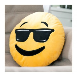 Image of 621042 Cuscino emotion con occhiali da sole emoji pillow faccine diametro 30 cm 8001484888728