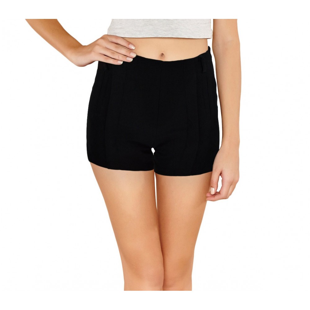 F9337 Shorts donna mod. Nice pantaloncino con zip in morbido tessuto elastico